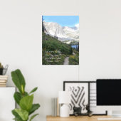 Wyoming Mountains Piedere Christelijk Poster (Thuiskantoor)