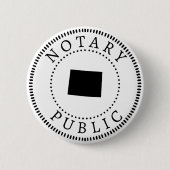 Wyoming Notaris Publiek Ronde Button 5,7 Cm (Voorkant)