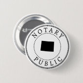 Wyoming Notaris Publiek Ronde Button 5,7 Cm (Voorkant /achterkant)