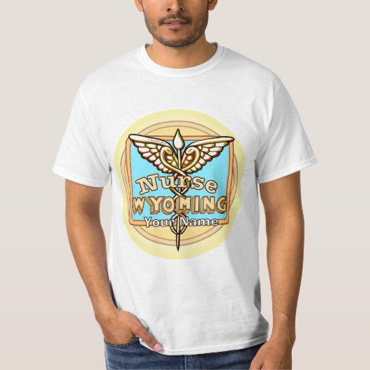 Wyoming Nurse Caduceus T-shirt (Voorkant)