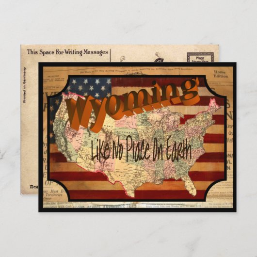Wyoming Old Briefkaart (Voorkant / Achterkant)