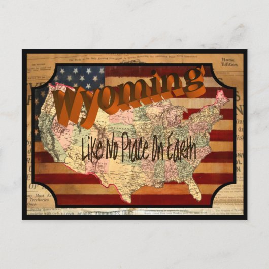  Wyoming Old Briefkaart (Voorkant)