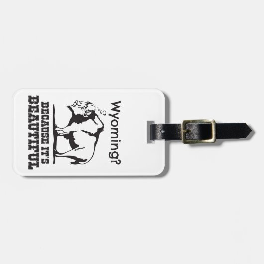 Wyoming? Omdat het prachtig is Bagagelabel (Voorkant horizontaal)