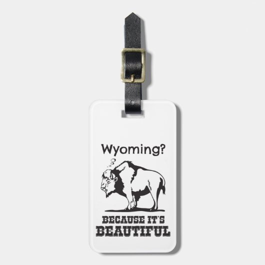 Wyoming? Omdat het prachtig is Bagagelabel (Voorkant verticaal)