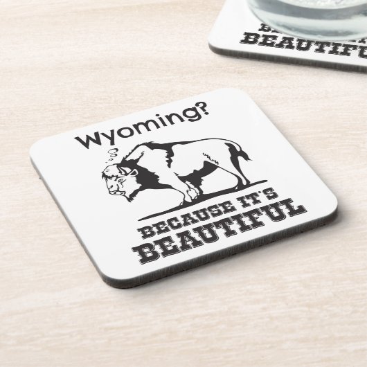 Wyoming? Omdat het prachtig is Bier Onderzetter (Linkerzijde)