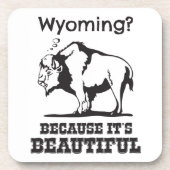 Wyoming? Omdat het prachtig is Bier Onderzetter (Voorkant)