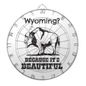 Wyoming? Omdat het prachtig is Dartbord (Voorkant)