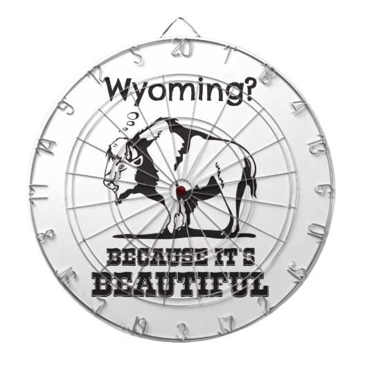 Wyoming? Omdat het prachtig is Dartbord (Voorkant)