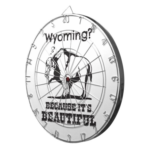 Wyoming? Omdat het prachtig is Dartbord (Voorkant Rechts)