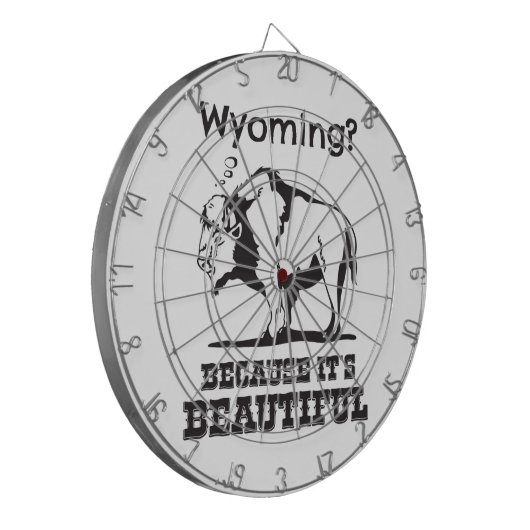 Wyoming? Omdat het prachtig is Dartbord (Voorkant Links)