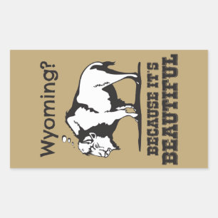 Wyoming? Omdat het prachtig is Rechthoekige Sticker
