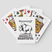 Wyoming? Omdat het prachtig is Speelkaarten (Achterkant)