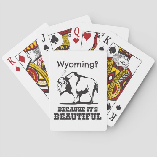 Wyoming? Omdat het prachtig is Speelkaarten (Achterkant)