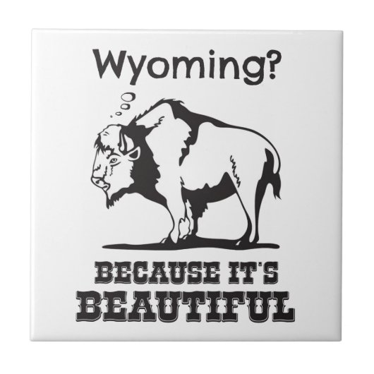 Wyoming? Omdat het prachtig is Tegeltje (Voorkant)