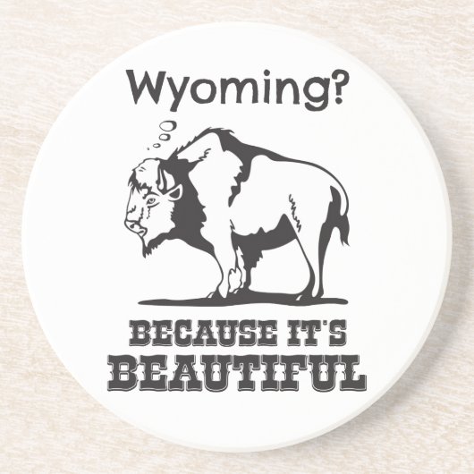 Wyoming? Omdat het prachtig is Zandsteen Onderzetter (Voorkant)