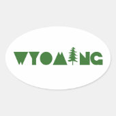 Wyoming Ovale Sticker (Voorkant)