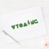 Wyoming Ovale Sticker (Envelop)
