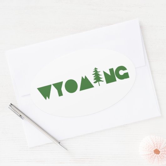 Wyoming Ovale Sticker (Envelop)