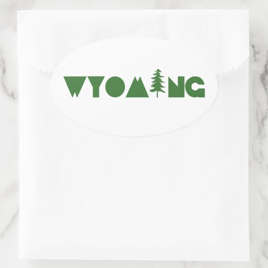 Wyoming Ovale Sticker (Tas)