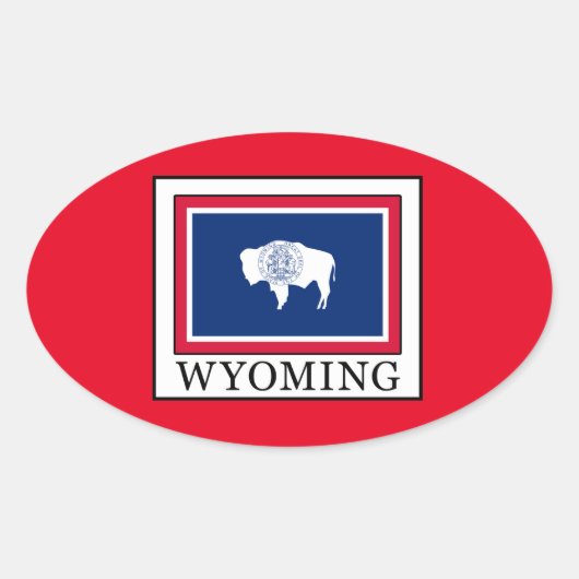 Wyoming Ovale Sticker (Voorkant)