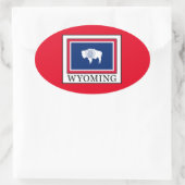 Wyoming Ovale Sticker (Tas)