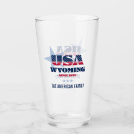 Wyoming Patriotic Pride gepersonaliseerd Glas