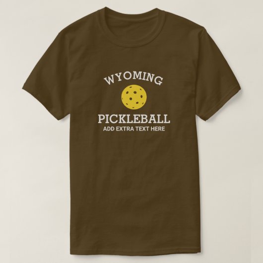 Wyoming Pickleball Club Partner Name Custom T-shirt (Design voorkant)