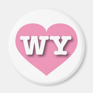 Wyoming Pink Heart - Big Love Magneet