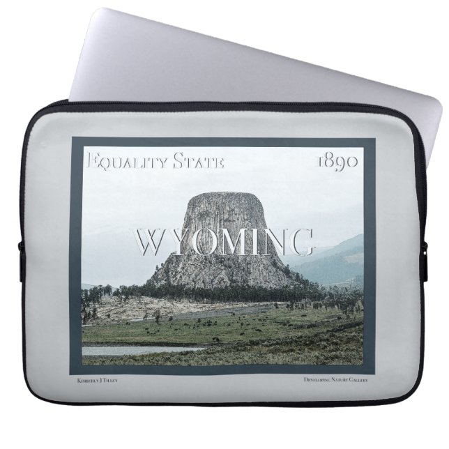 Wyoming Poster Laptop Sleeve (Voorkant)