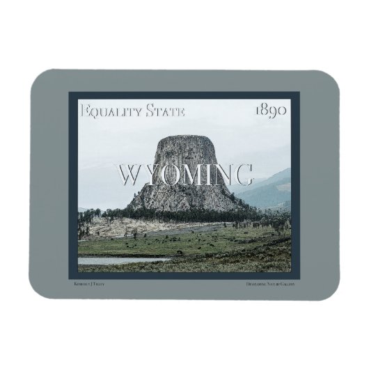 Wyoming Poster Magneet (Horizontaal)