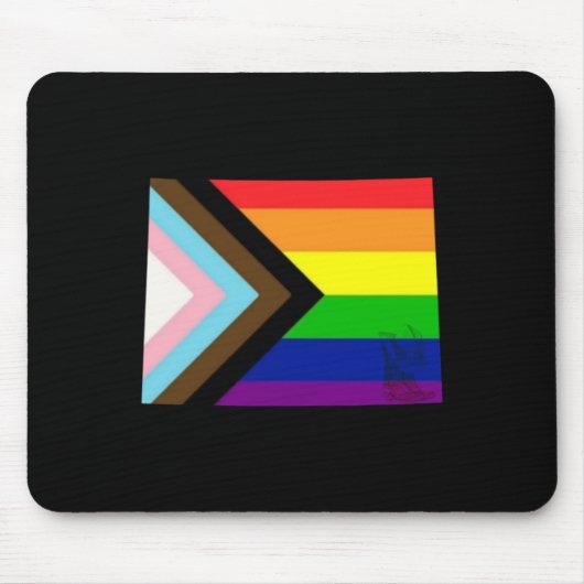 Wyoming Pride Sticker Muismat (Voorkant)