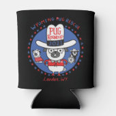 Wyoming Pug Rescue Pug Roundup 2021 Blikjeskoeler (Achterkant)