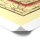 Wyoming Railroad & Town Map 1895 Poster (Hoek)