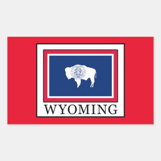 Wyoming Rechthoekige Sticker (Voorkant)