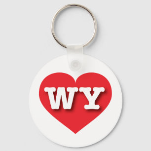 Wyoming Red Heart - Ik hou van WY Sleutelhanger