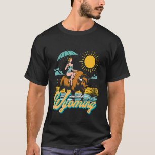 Wyoming Reizen Trip Wyoming Thuisstad Vintage Bi T-shirt