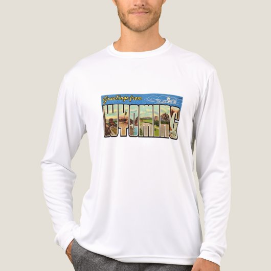 Wyoming Retro Greeting T Shirt (Voorkant volledig)