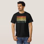Wyoming  Retro Sunset Distress Map T-shirt (Voorkant volledig)
