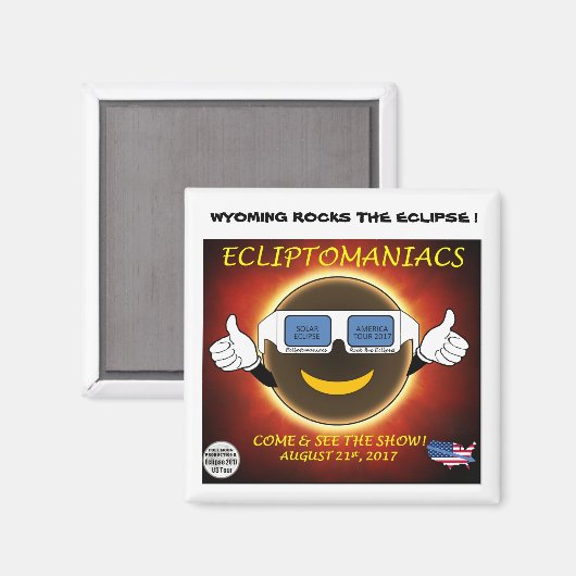 Wyoming Rocks De Eclipse Magnet (Voorkant / Achterkant)