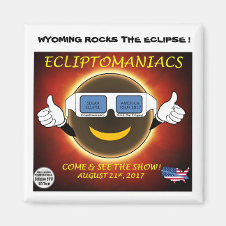 Wyoming Rocks De Eclipse Magnet
