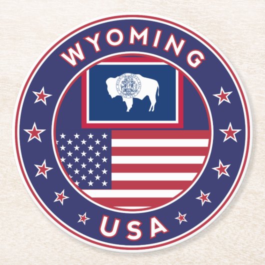 Wyoming Ronde Kartonnen Onderzetter (Voorkant)