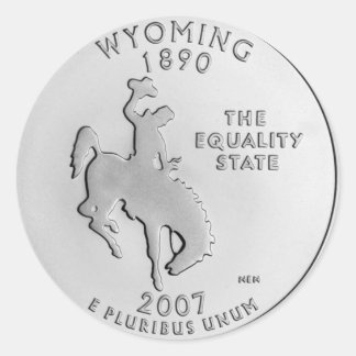 Wyoming Ronde Sticker