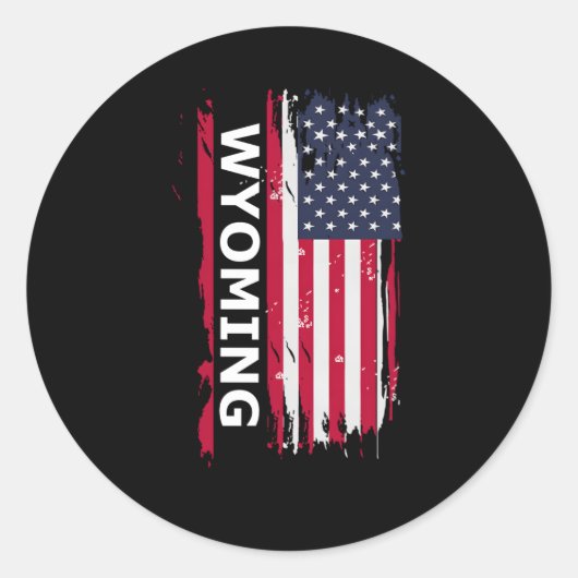 Wyoming Ronde Sticker (Voorkant)