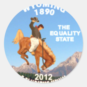 Wyoming Ronde Sticker