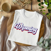 Wyoming Rood Wit en Blauw  Script T-shirt