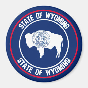 Wyoming Round Emblem Magneet