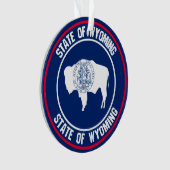 Wyoming Round Emblem Ornament (voorkant)