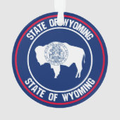 Wyoming Round Emblem Ornament (achterkant)