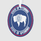 Wyoming Round Emblem Ornament (voorkant)