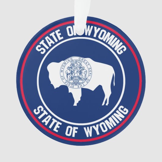 Wyoming Round Emblem Ornament (voorkant)